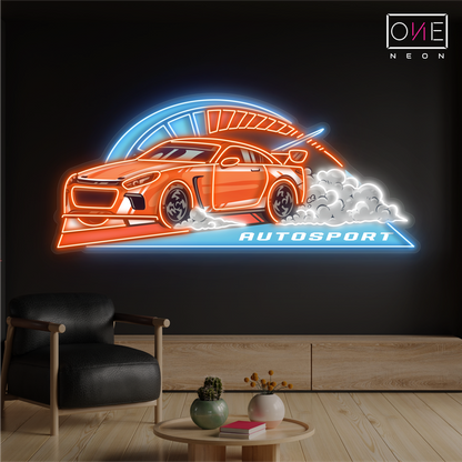 Enseigne néon LED murale « Speed Racer »