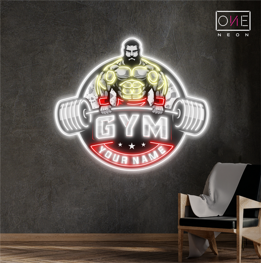 Enseigne néon LED pour salle de sport de musculation