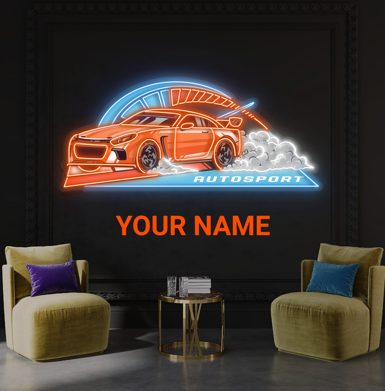Enseigne néon LED murale « Speed Racer »