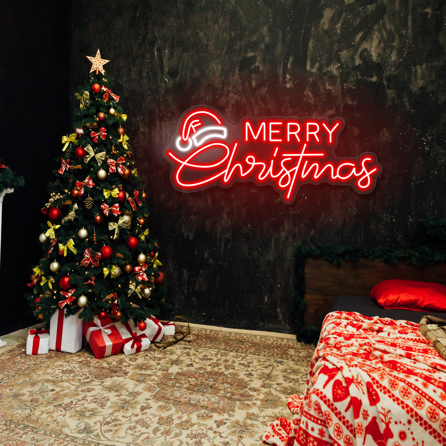 Enseigne néon LED Joyeux Noël