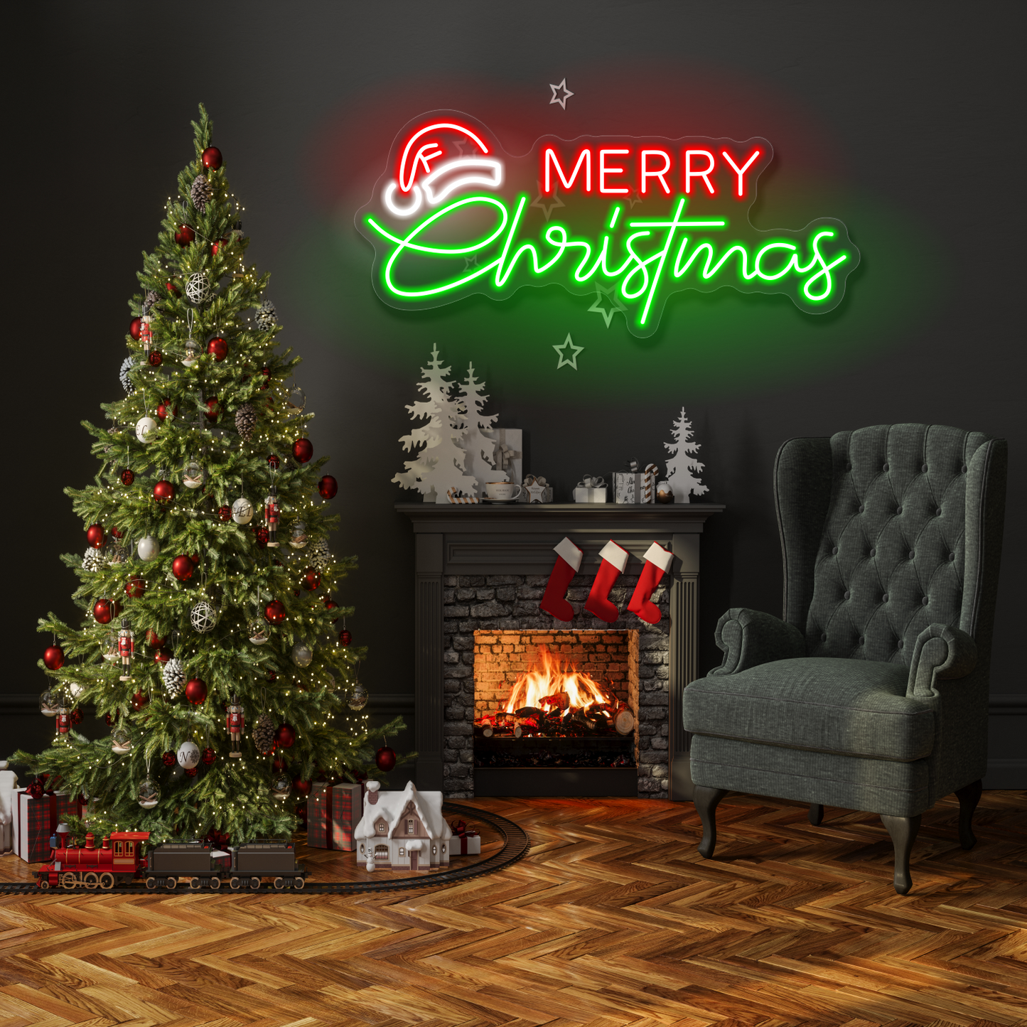 Enseigne néon LED Joyeux Noël