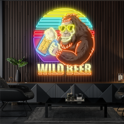 Enseigne néon LED Motif bière sauvage