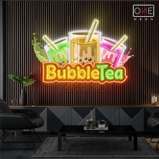 Enseigne néon LED "Bubble Tea Bliss"