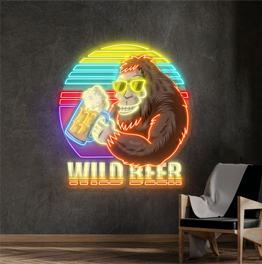 Enseigne néon LED Motif bière sauvage