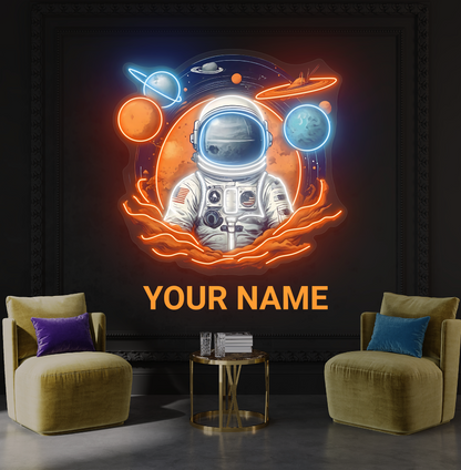 Enseigne néon LED Astronaute explorateur galactique