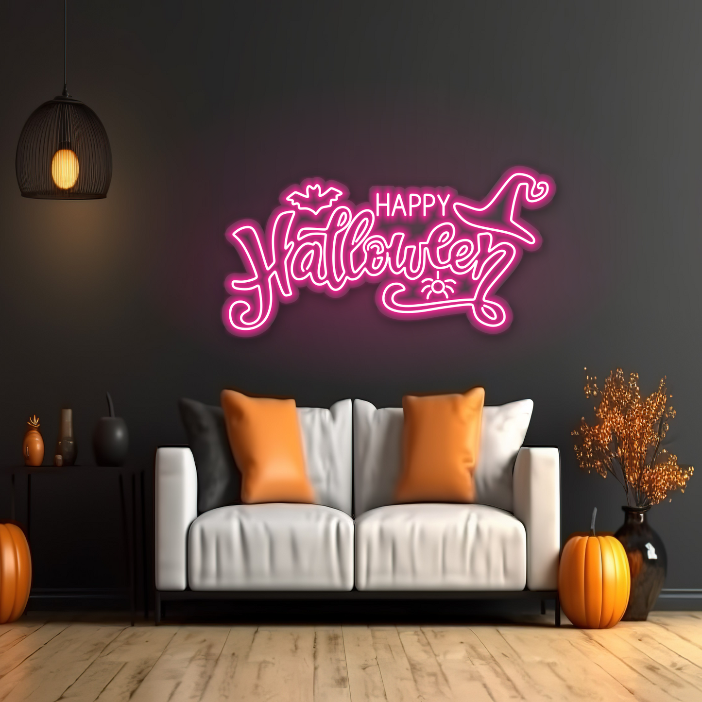 Enseigne néon LED Joyeux Halloween
