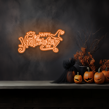 Enseigne néon LED Joyeux Halloween