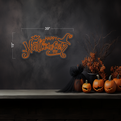 Enseigne néon LED Joyeux Halloween