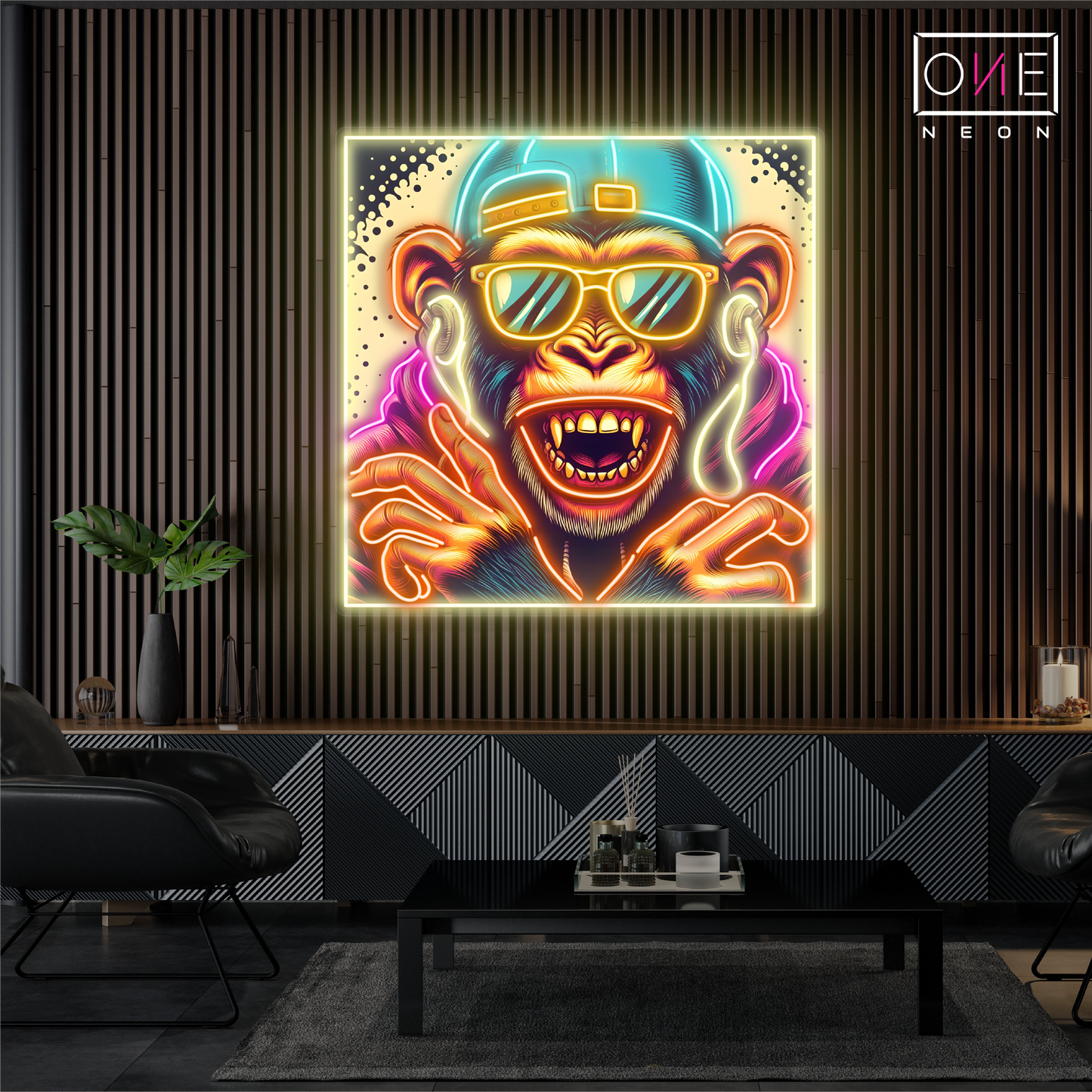 Enseigne néon LED Hip Hop Singe Artwork