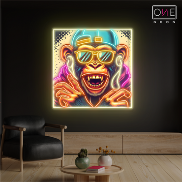 Enseigne néon LED Hip Hop Singe Artwork