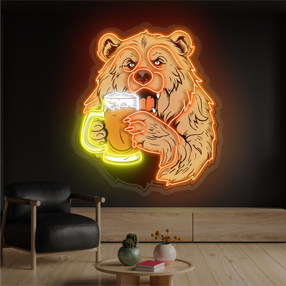 Enseigne néon LED "Bear Brew Artwork"