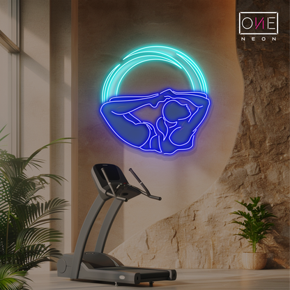 Enseigne au néon LED d'œuvre d'art de yoga Lunar Flow
