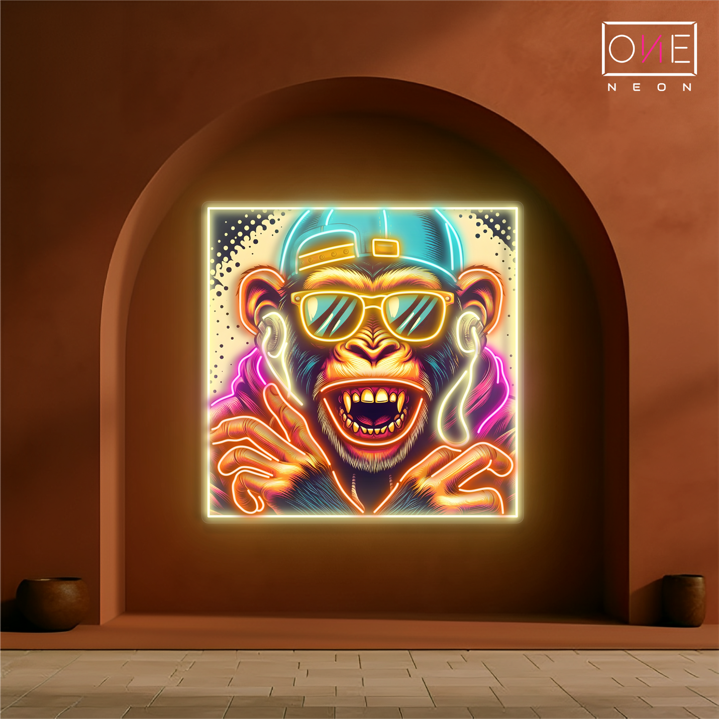 Enseigne néon LED Hip Hop Singe Artwork