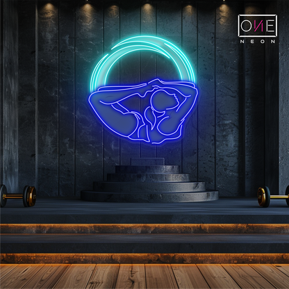 Enseigne au néon LED d'œuvre d'art de yoga Lunar Flow