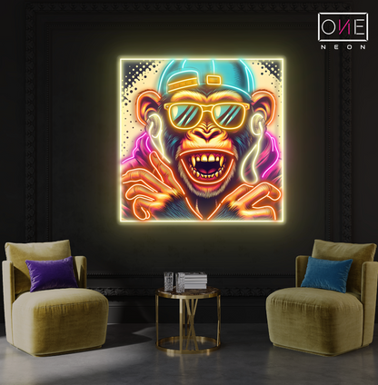 Enseigne néon LED Hip Hop Singe Artwork