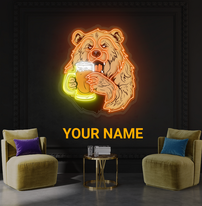 Enseigne néon LED "Bear Brew Artwork"