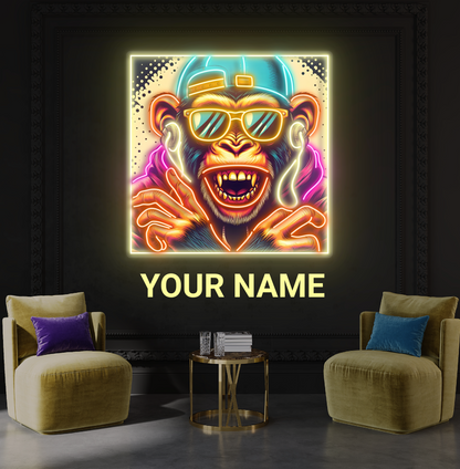 Enseigne néon LED Hip Hop Singe Artwork