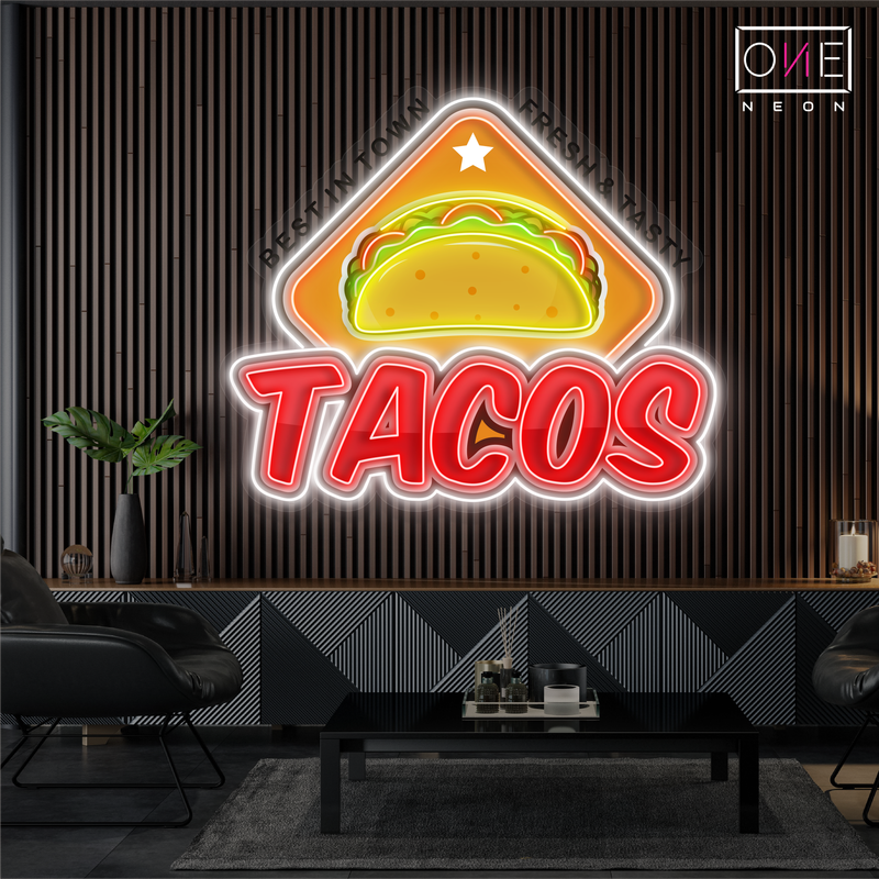 Enseigne néon LED Tacos