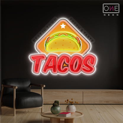 Enseigne néon LED Tacos