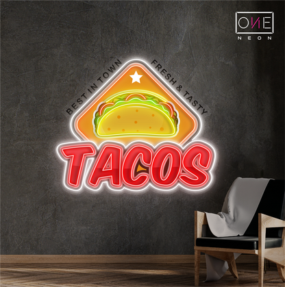 Enseigne néon LED Tacos