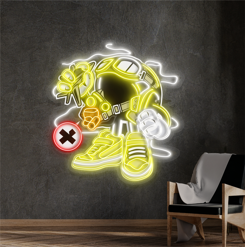 Enseigne Néon LED Artwork Robot de Combat