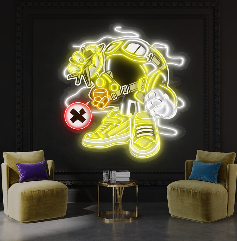 Enseigne Néon LED Artwork Robot de Combat