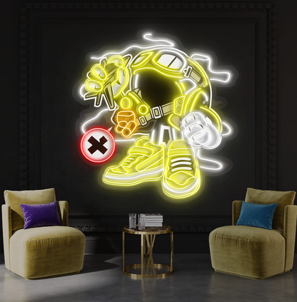 Enseigne Néon LED Artwork Robot de Combat