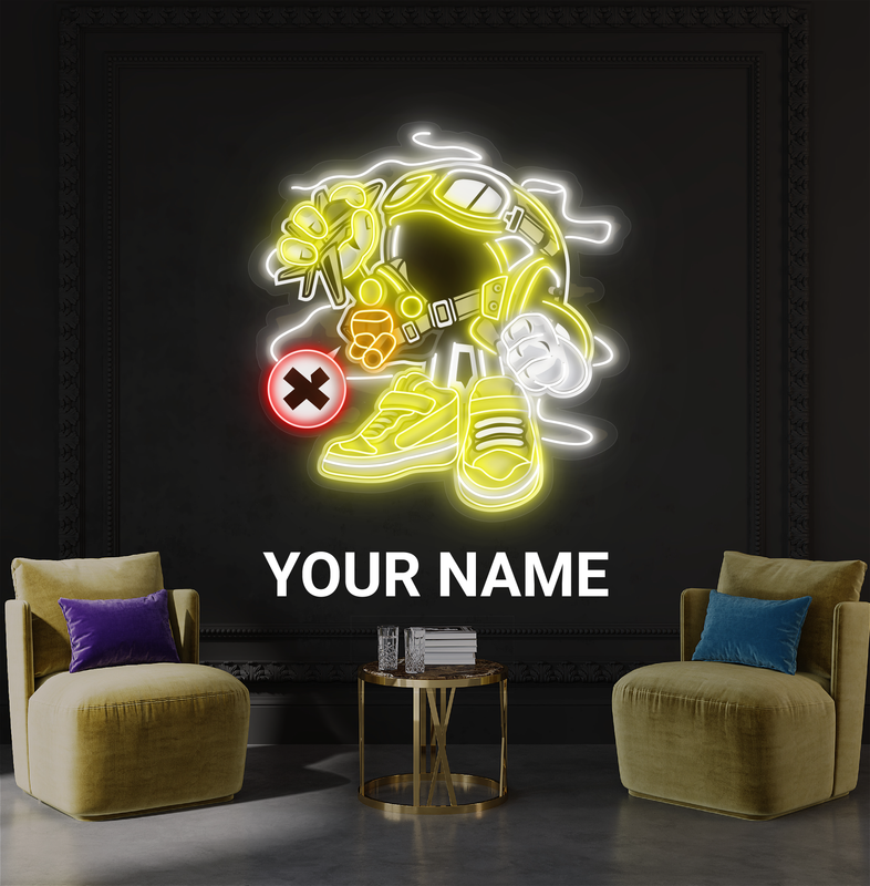 Enseigne Néon LED Artwork Robot de Combat