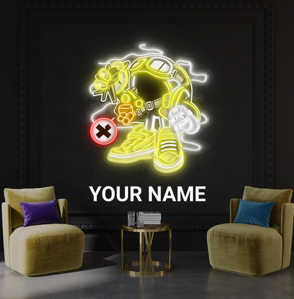 Enseigne Néon LED Artwork Robot de Combat