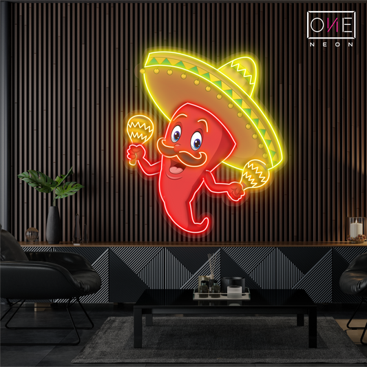Enseigne au néon LED « Spicy Fiesta »