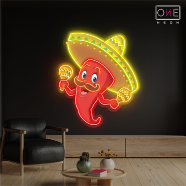 Enseigne au néon LED « Spicy Fiesta »