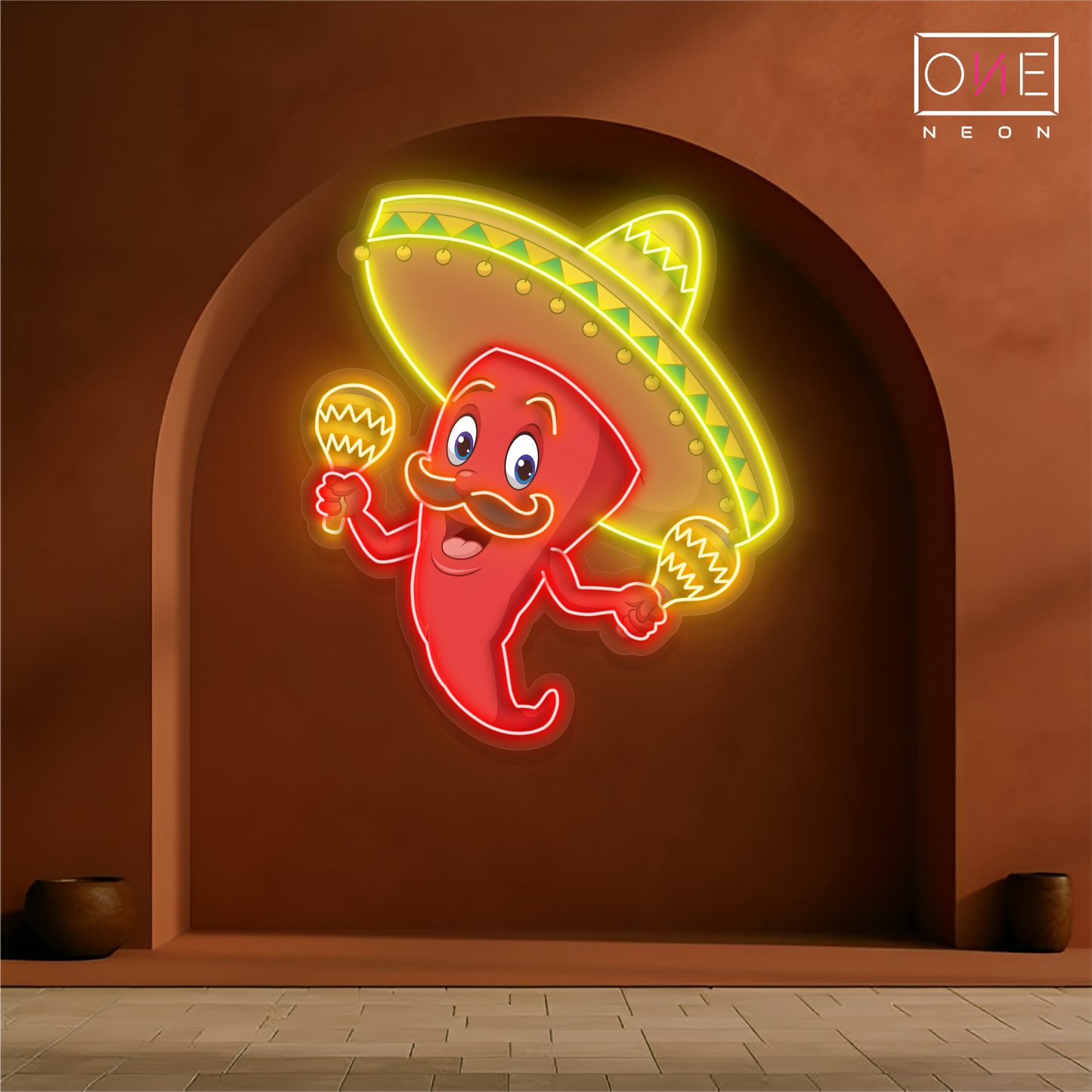 Enseigne au néon LED « Spicy Fiesta »