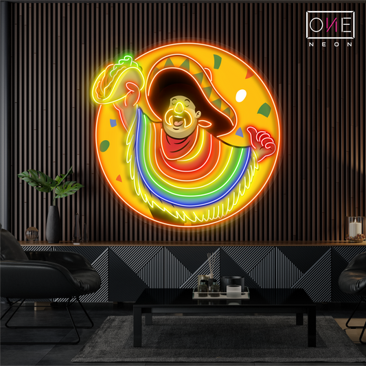 Enseigne néon LED Taco Hombre