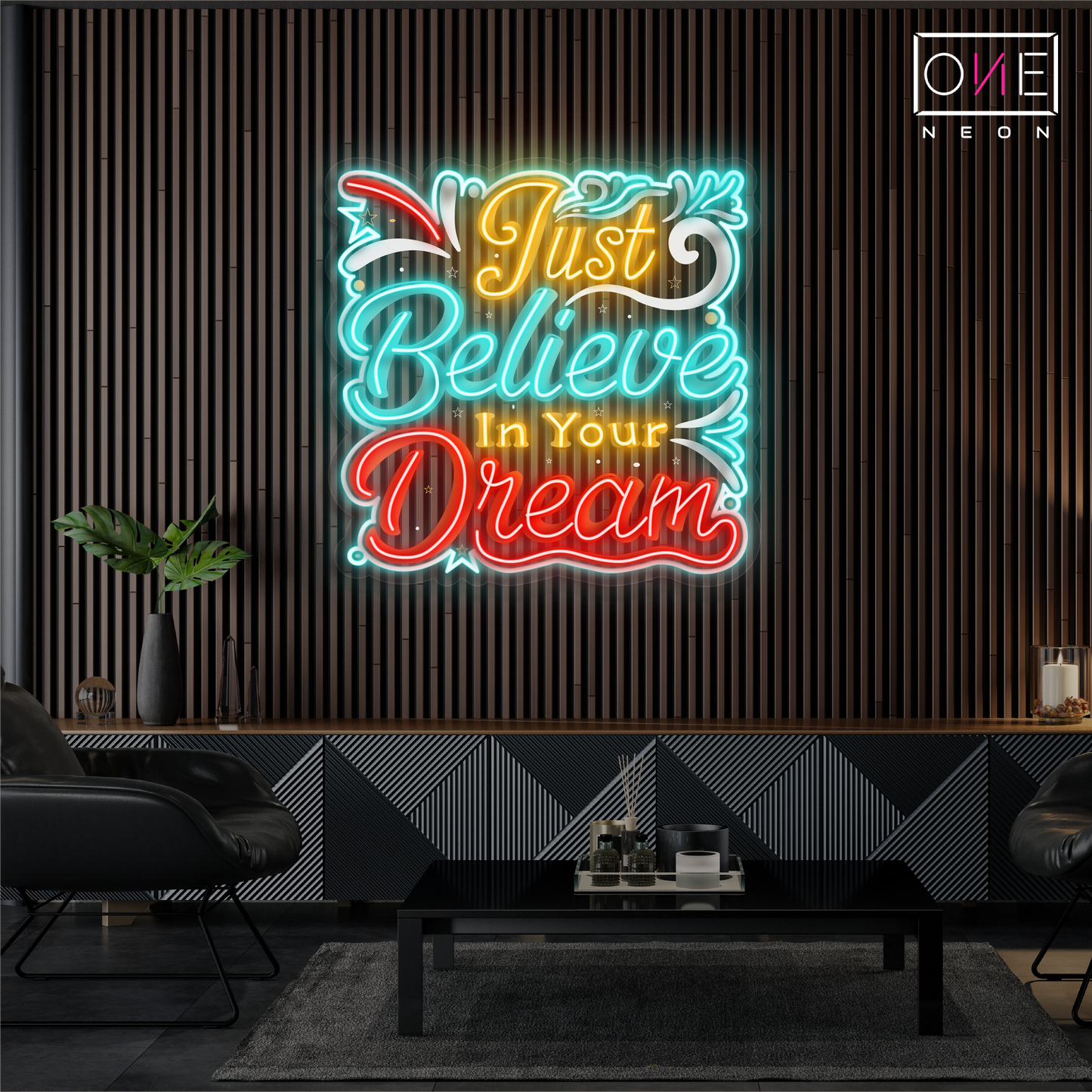 Just Believe in Your Dream Œuvre d'art Enseigne au néon LED