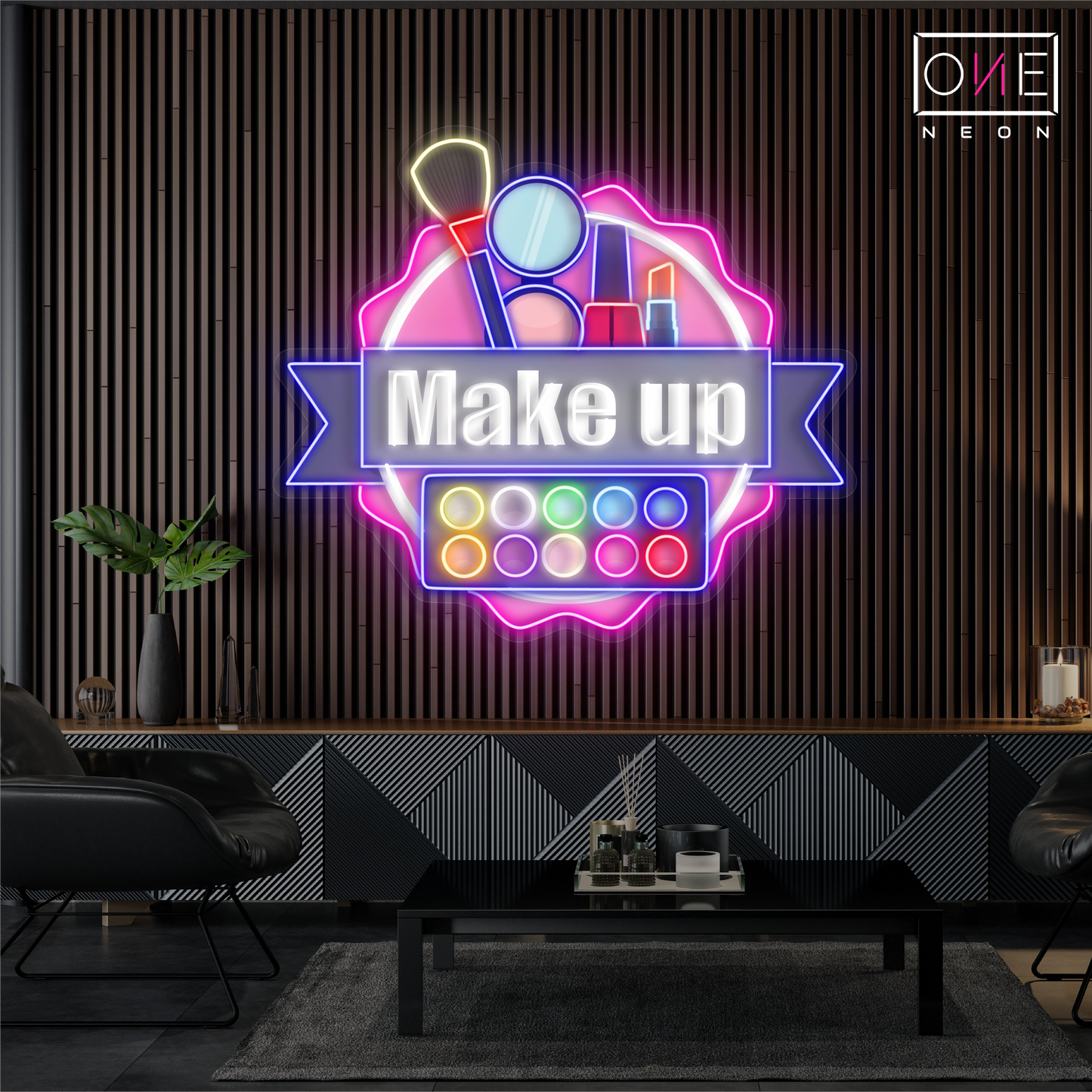 Enseigne néon LED murale "Beauty Palette"