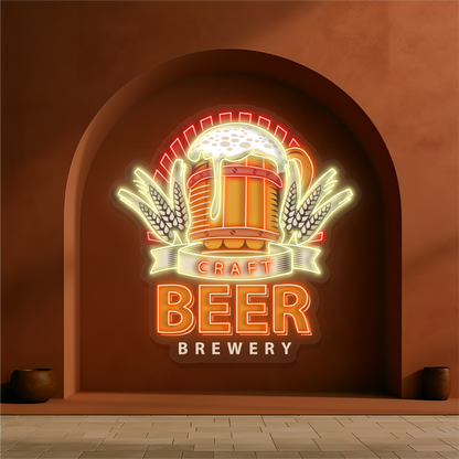 Enseigne lumineuse LED néon Art de brasserie de bière