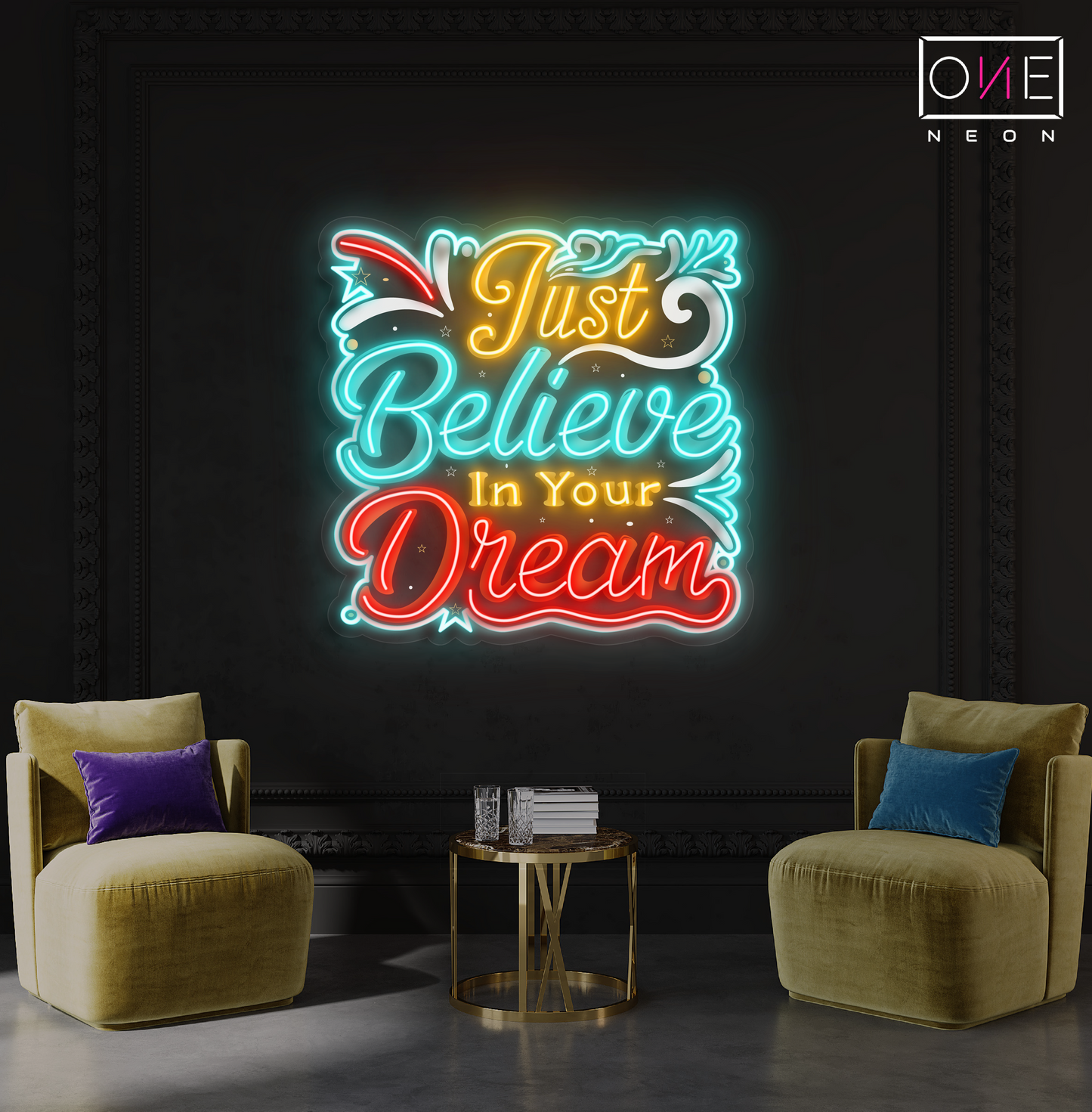 Just Believe in Your Dream Œuvre d'art Enseigne au néon LED