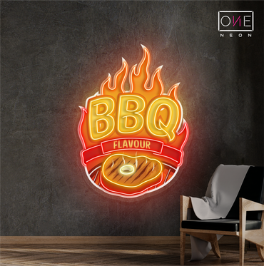 Enseigne néon LED saveur BBQ