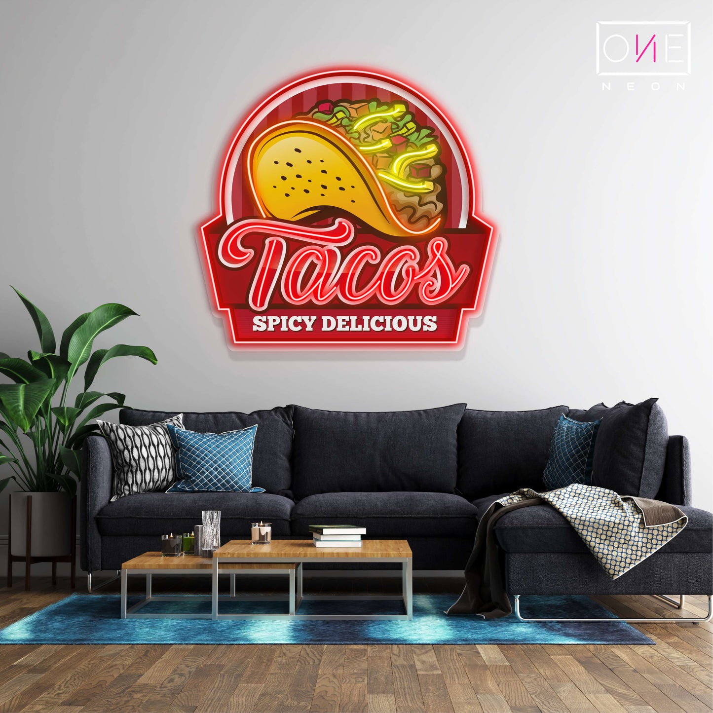 Tacos Épicés Délicieux Enseigne Néon LED