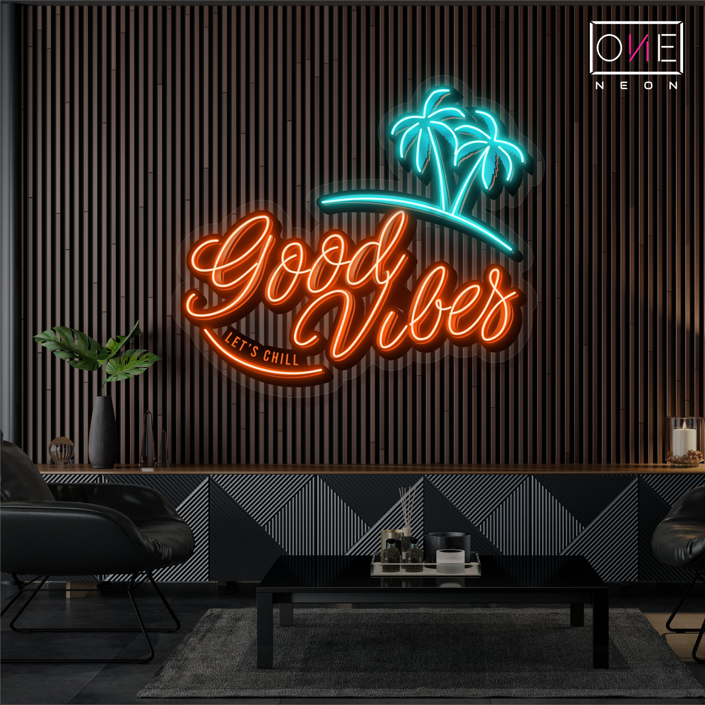 Enseigne néon LED "Good Vibes Artwork"