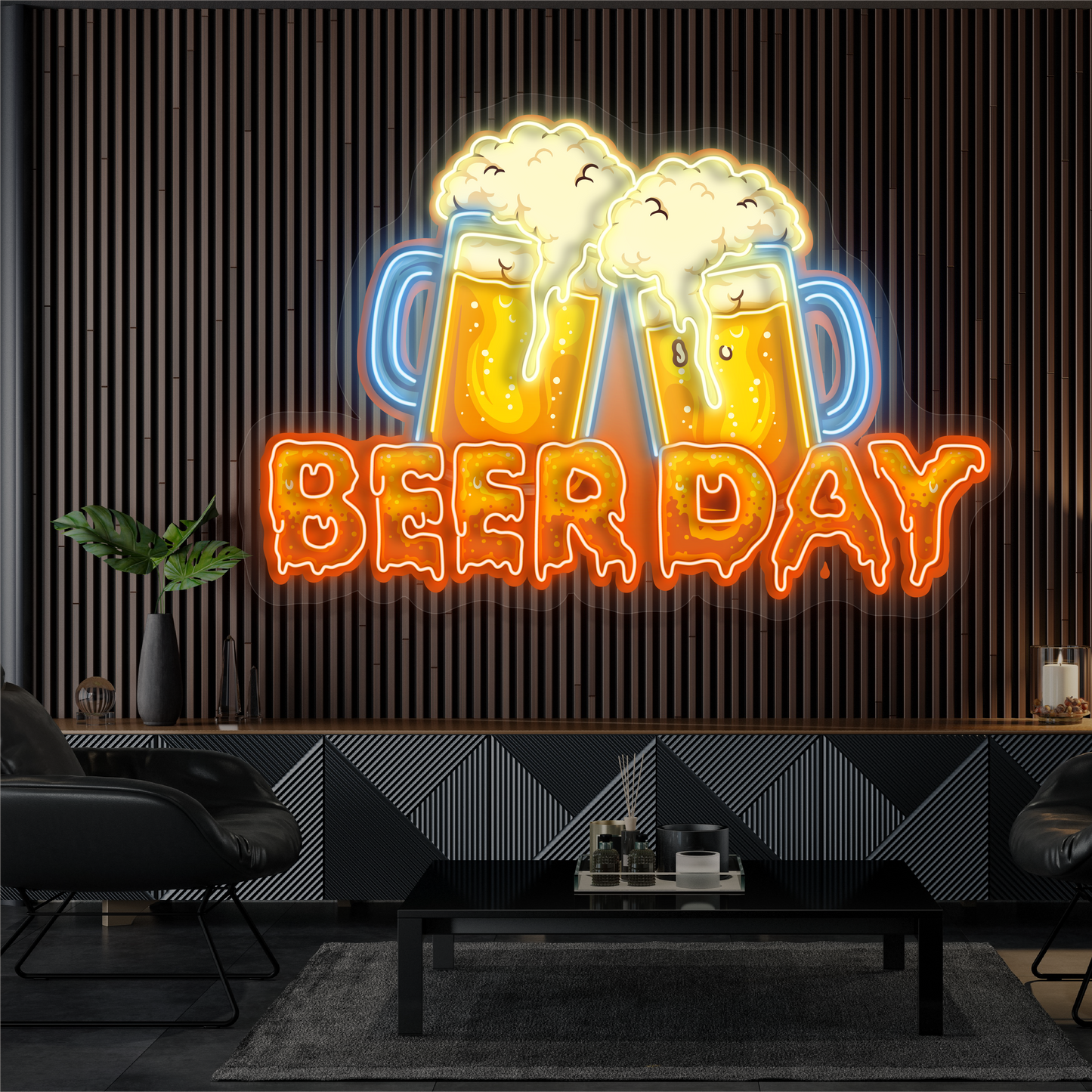 Enseigne lumineuse LED Néon "Journée de la bière"