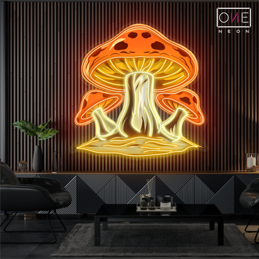 Enseigne néon LED "Champignons magiques"