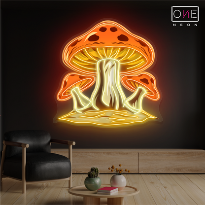 Enseigne néon LED "Champignons magiques"