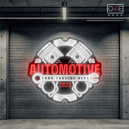 Enseigne néon LED œuvre d'art automobile