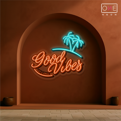 Enseigne néon LED "Good Vibes Artwork"