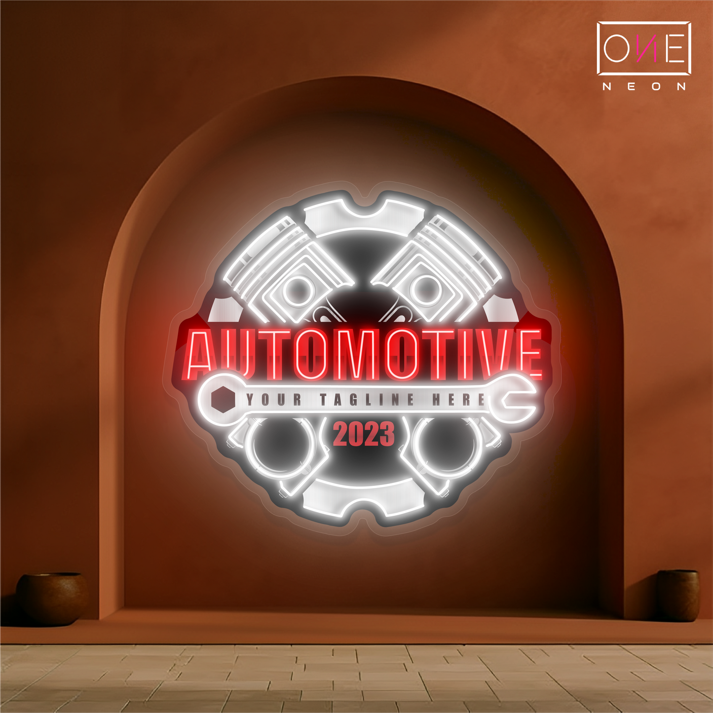 Enseigne néon LED œuvre d'art automobile