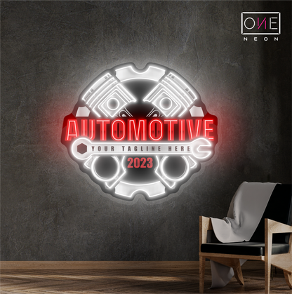 Enseigne néon LED œuvre d'art automobile