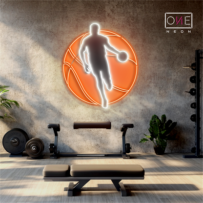 Enseigne néon LED Basket-ball