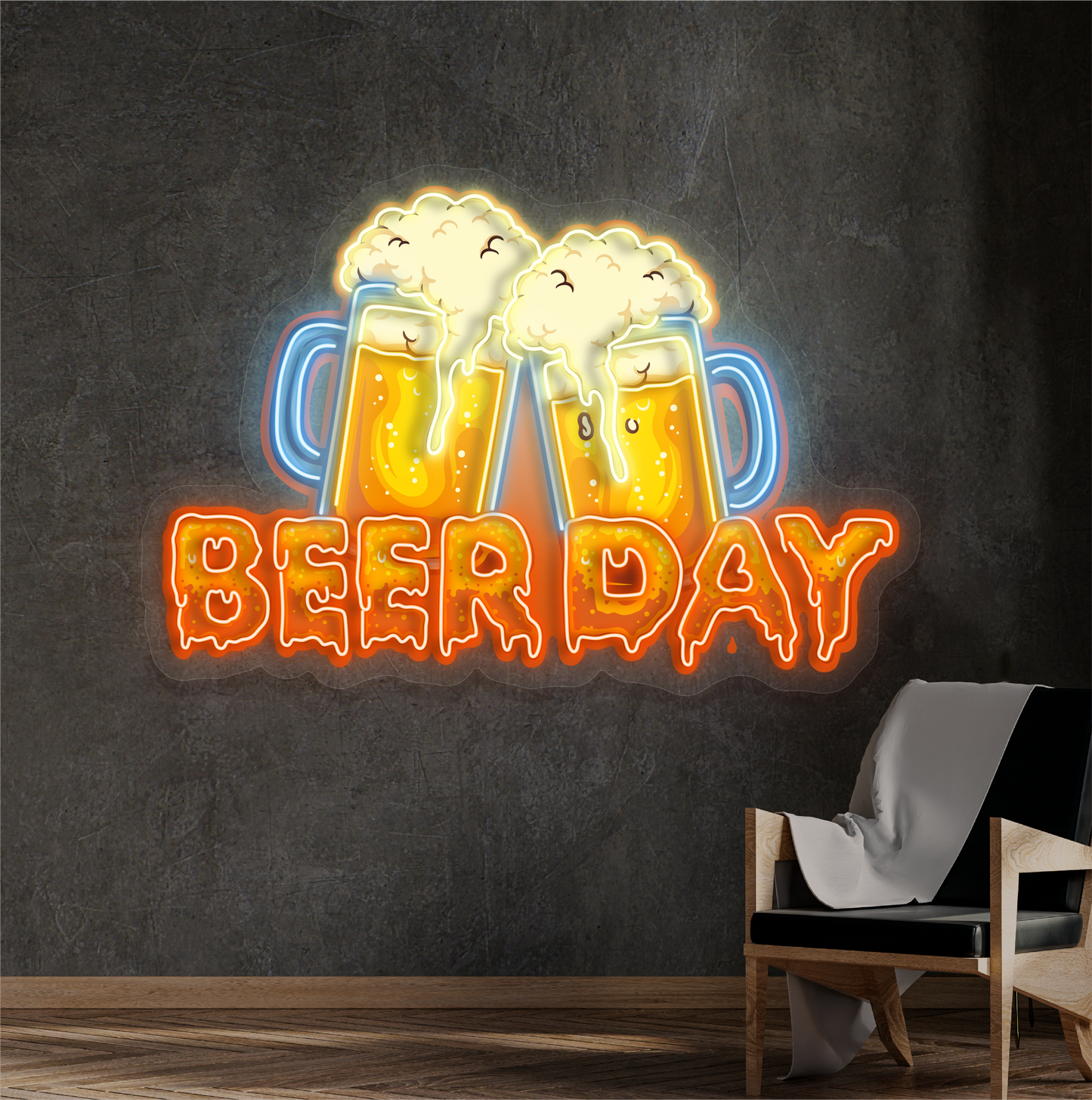 Enseigne lumineuse LED Néon "Journée de la bière"