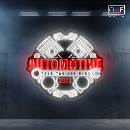 Enseigne néon LED œuvre d'art automobile
